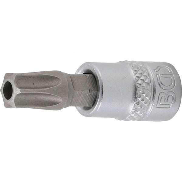 BGS Bit-Einsatz Antrieb Innenvierkant 6,3 mm (1/4) T-Profil (für Torx) mit Bohrung T45 - 2165-T45