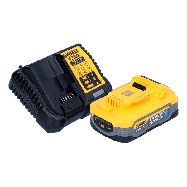 DeWalt Akku-Ladegerät DCB113 und 18 Volt 5 Amperestunden Powerstack Lithium-Ionen-Akku