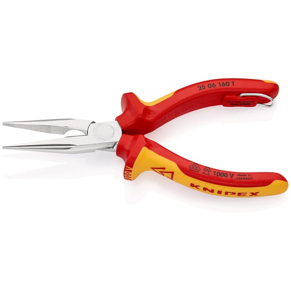 Knipex Spitzzange, 160 Millimeter, mit isolierten Griffen