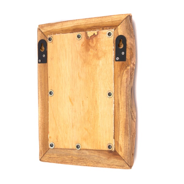 Wandspiegel Base C 25x20cm, Massivholz naturfarben