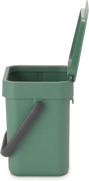 Brabantia Abfallsammler Mit Stay Open Deckel 3 Liter HxBxT 17,4 x 18,8 x 13,9 cm Kunststoff Dunkelgrün
