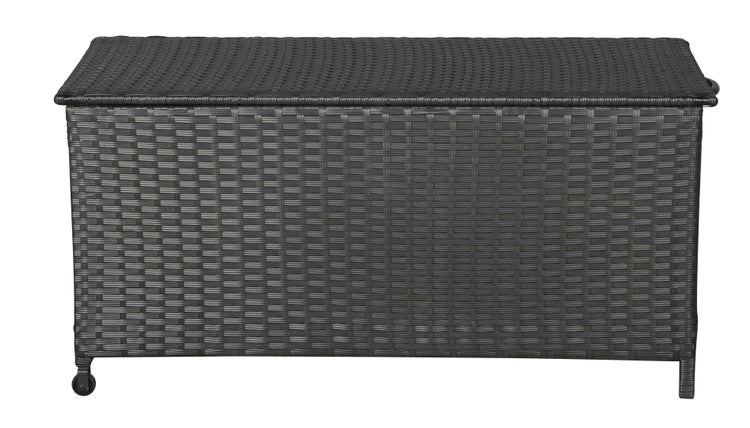 Kaplo Gartenzubehör Kissenbox, mit Rädern, schwarz. 133 X 54 X 63 cm