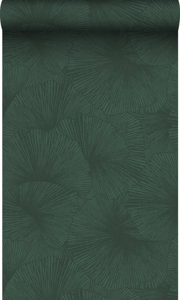 Origin Wallcoverings Tapete 3D Muster Blätter Dunkelgrün - 50 x 900 cm - 348011