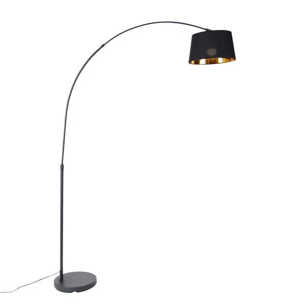 Smarte Bogenlampe schwarz mit Gold inkl. Wifi A60 - Arc Basic