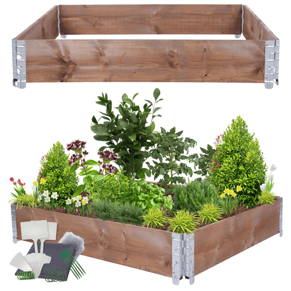 Hochbeetkisten GrowBox HxBxT 20x120x100 cm 1 Ebene Holz Braun
