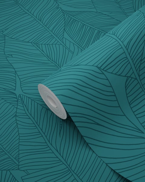 Tapetenrolle mit Blattmuster