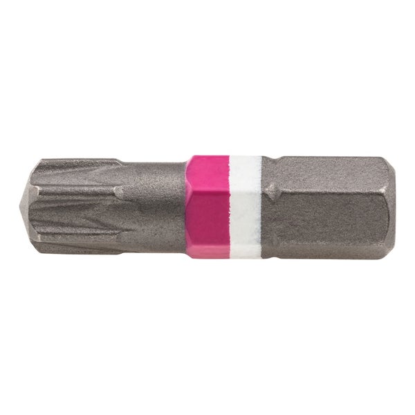 Torx-Bit aus Stahl mit Farbkennzeichnung.