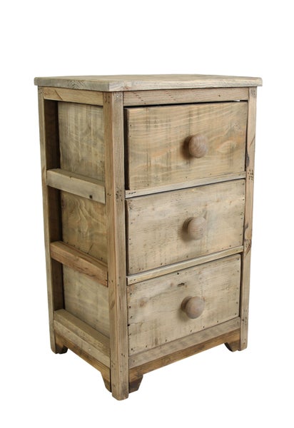 FRANK FLECHTWAREN | Kommode Used-Look, HOLZ, 35 x 27 x 57 cm, Schublade 27 x 24 x 13 cm