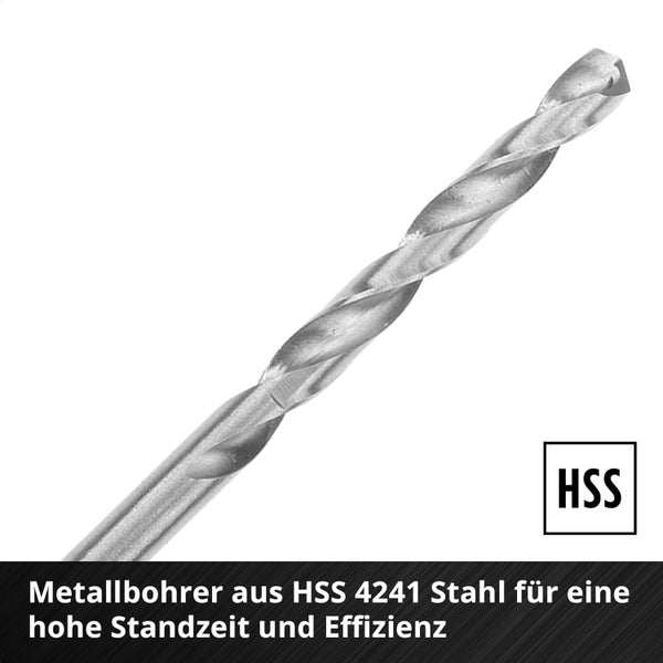 Original Einhell M-CASE 39-tlg. schlagfestes Zubehör-Set (25-mm-Bits, Metallbohrer, Holzbohrer, Steinbohrer, 60-mm-Bithalter, Steckschlüssel, Senker inkl. Aufbewahrungsbox)