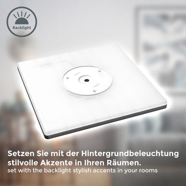 LED Panel 42x42 cm - 22W, 3000lm, flach, backlight, neutralweiß, schwarz