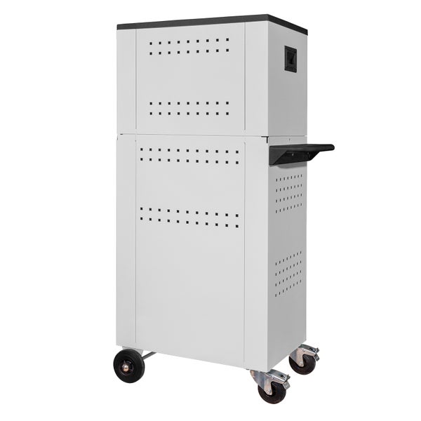 PROREGAL Werkstattwagen mit Werkstatttruhe Cheetah | 12 Schubladen | HxBxT 140x61x45cm | Lichtgrau/Anthrazitgrau | Schubladenbox, Werkzeugschublade