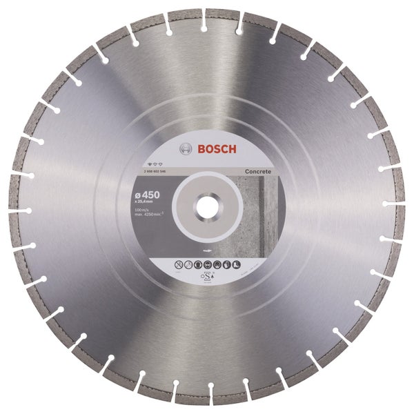 Bosch Diamanttrennscheibe Standard for Concrete, 450 x 25,40 x 3,6 x 10 mm -2608602546