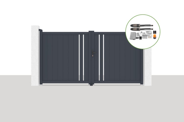 Elektrisches Flügeltor 3x1,6m GIONA + TANKER B700 Motorisierung