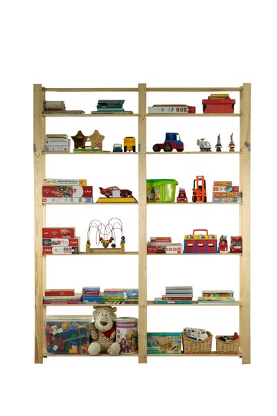 PROREGAL Holzregal Pinepeak HxBxT 220 x 170 x 28 cm 7 Fachboden 1,2 cm Dickes Kiefernholz Natur