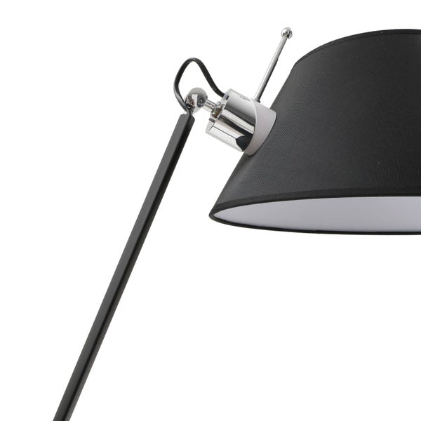 Lucande Tischlampe Dansari in Schwarz aus Metall (1 flammig, E27) - Tischleuchte Schreibtischlampe Nachttischlampe Wohnzimmerleuchte