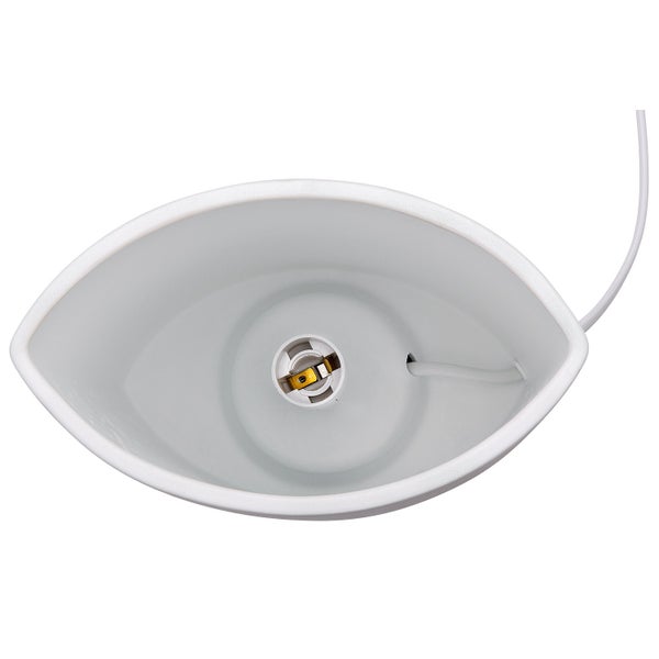 Tischleuchte GILDE Lampe Höhe 21cm Breite 17cm weiß Porzellan