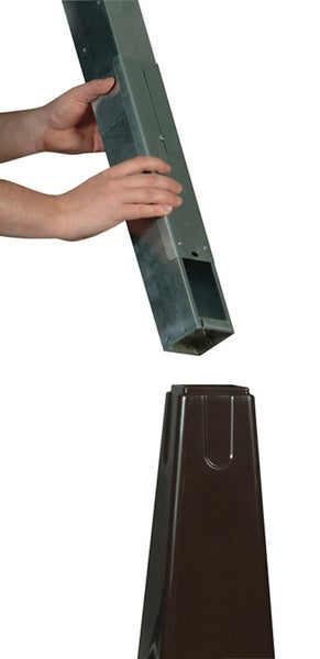 PROREGAL Rubbermaid Standaschenbecher Mit Stahl-Inneneimer HxBxT 100,1 x 31,1 x 31,1 cm Schwarz