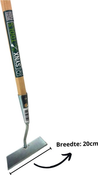 Synx Tools Unkrauthacke mit Holzgriff und einer Breite von 20 cm