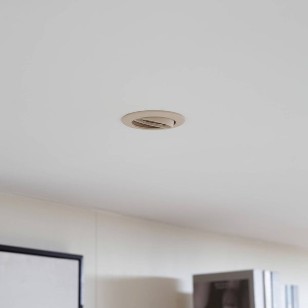 PRIOS Fibur (Modern) in Creme aus Metall (1 flammig, GU10) Wohnzimmerleuchte
