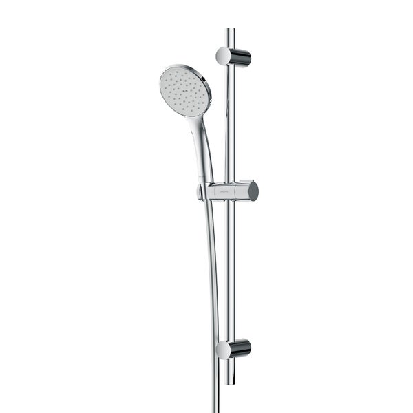 Duschset mit Handbrause und Brausestange aus Metall