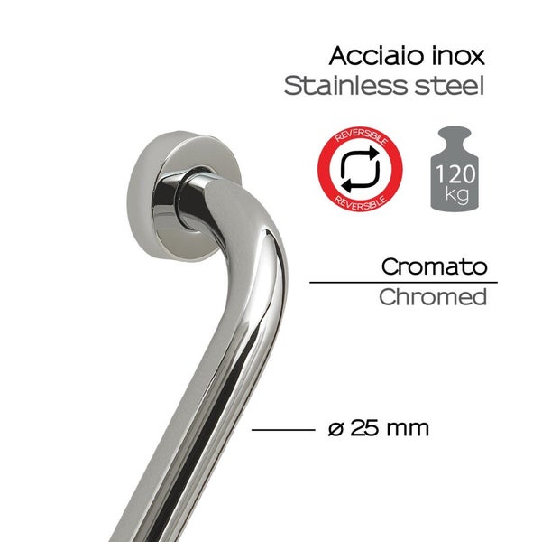 Verchromter Sicherheitsgriff mit Winkel 135°