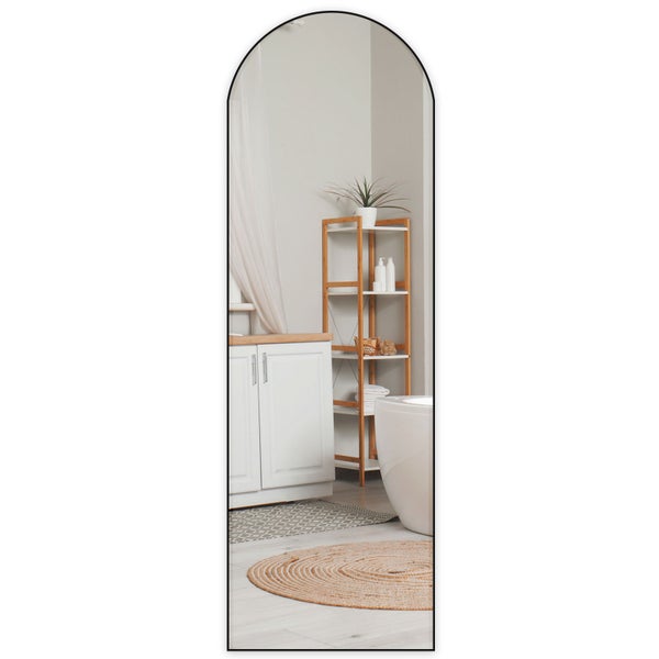 Floordirekt Ganzkörperspiegel Madison Gewölbt Aluminiumrahmen Schwarz 161 x 52 cm