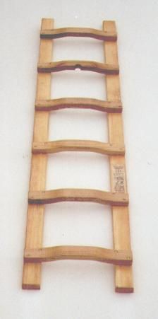 Holzleiter mit Sprossen