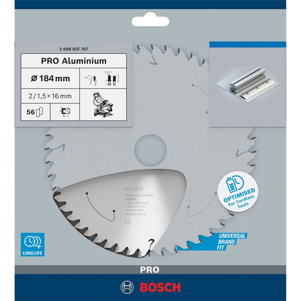 Bosch Kreissägeblatt Pro Aluminium, Durchmesser 184 Millimeter
