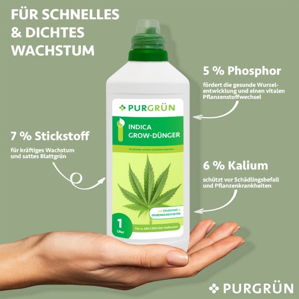 Purgrün Indica-Grow-Dünger 1 Liter