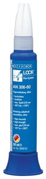 WEICONLOCK® AN 306-60 Fügeverbindung | für die Reparatur von Passungssitzen, hochfest | 50 ml | silber