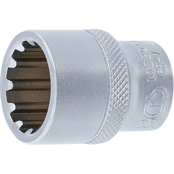 BGS Steckschlüssel-Einsatz Gear Lock Antrieb Innenvierkant 12,5 mm (1/2) SW 20 mm - 10220