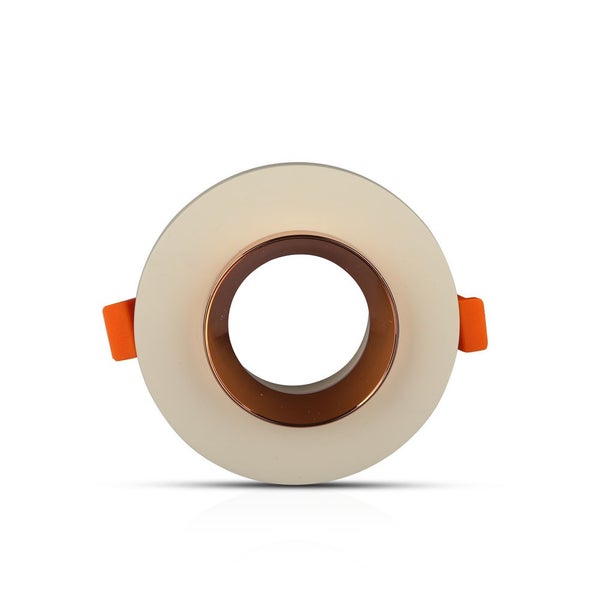 V-TAC VT-862-MRC - LED-Strahler - Einbauleuchte - GU10 - IP20 - Off White+Matt Rose Gold - 5 Jahre