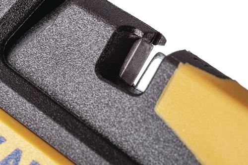 Detailansicht eines Cuttermessers mit Klinge