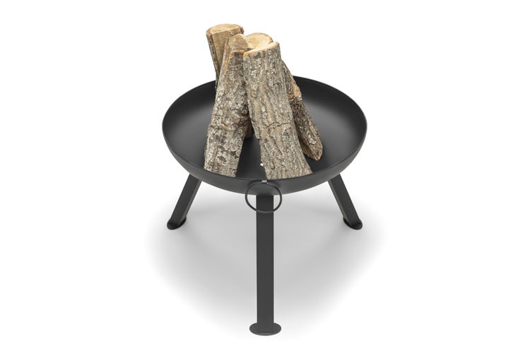 The Favilla BOMBE Feuerschale Schwarz 48 x 48 x 30 cm – Kompaktes Feuerbecken aus 2,5 mm Stahl – Pulverbeschichtet & wetterfest – Runde Feuerstelle für Balkon, Terrasse & Garten – 7 kg