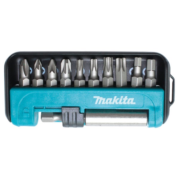 Makita Bit-Set mit verschiedenen Schraubendreher-Bits und Bithalter in Aufbewahrungsbox