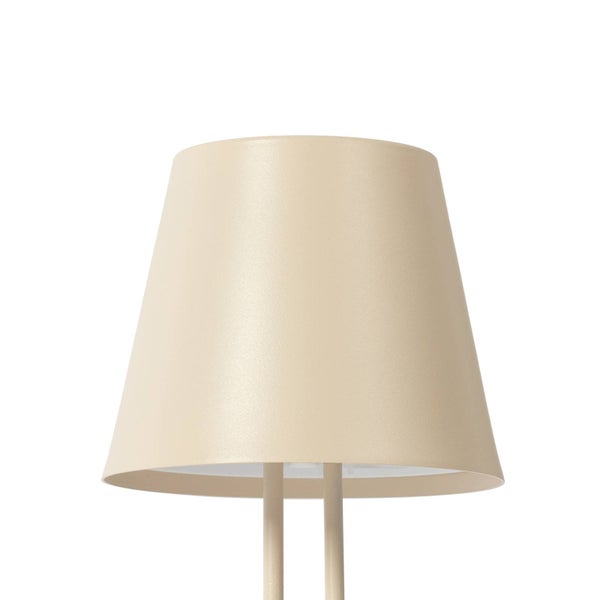 Konischer Lampenschirm in Beige.
