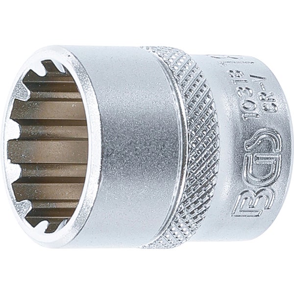 BGS Steckschlüssel-Einsatz Gear Lock Antrieb Innenvierkant 10 mm (3/8) SW 18 mm - 10318
