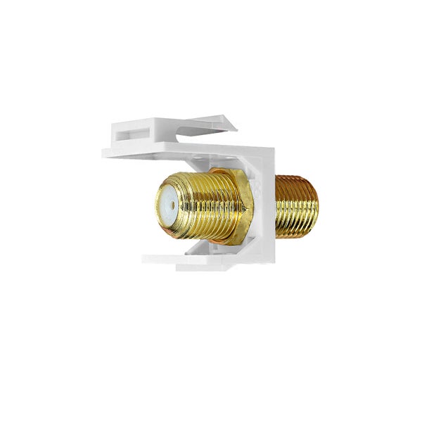 ProfiPatch Keystone F-Verbinder TV SAT Antenne F-Buchse weiß Trägerrahmen Keystone-Panel
