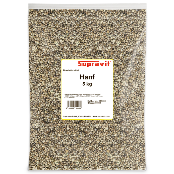 Supravit Hanf Einzelfuttermittel, 5 kg Packung