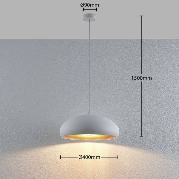 Lindby Deckenlampe Gerwina (Modern) in Weiß aus Metall (1 flammig, E27) - Deckenleuchte Lampe Wohnzimmerleuchte