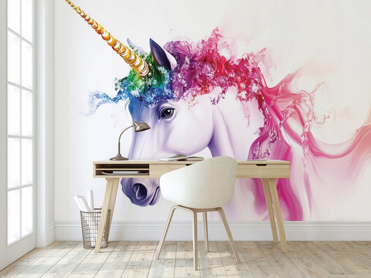 Fototapete Kinderzimmer Mädchen Einhorn Kinder Vlies Tapete 350x250 cm