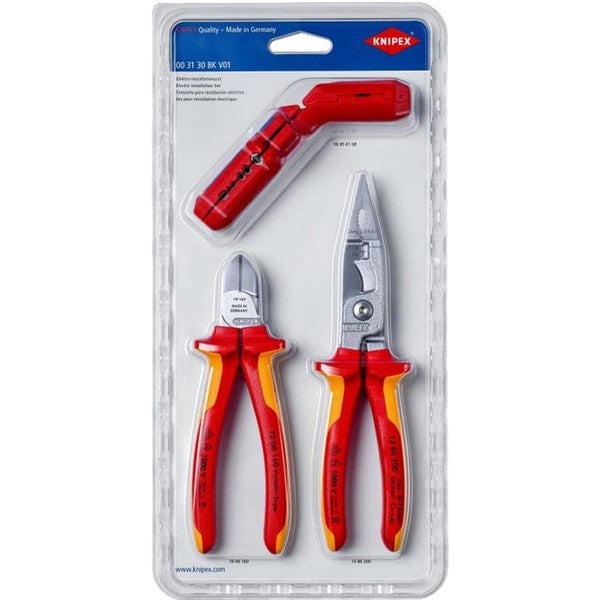 KNIPEX Elektro Installations Set mit Abisolierwerkzeug und Zangen im Set