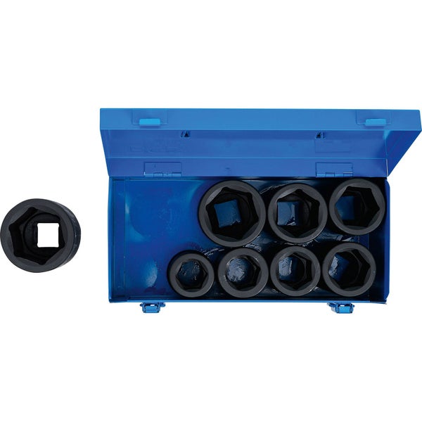 BGS Kraft-Steckschlüssel-Einsatz-Satz Sechskant tief Antrieb Innenvierkant 25 mm (1) SW 27 - 50 mm 8tlg. - 5500