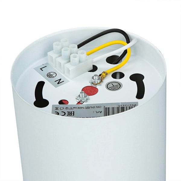 Anschluss einer Deckenleuchte mit Klemmen und Kabeln