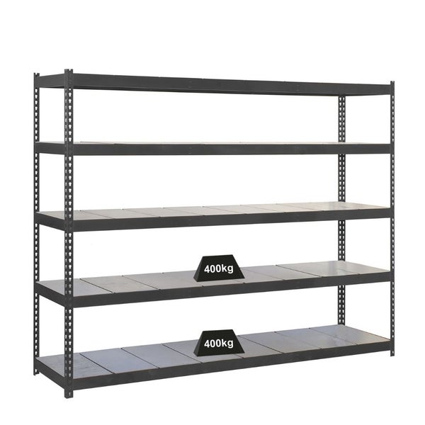Schwerlastregal METAL YETI FIVE | HxBxT 200x120x60cm | Fachlast 400kg | Anthrazit