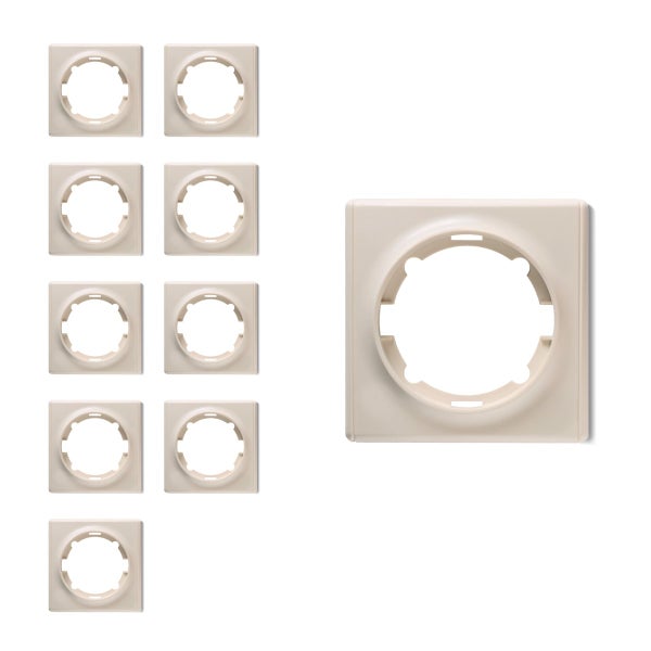 Set aus neun quadratischen Abdeckrahmen für Steckdosen oder Schalter