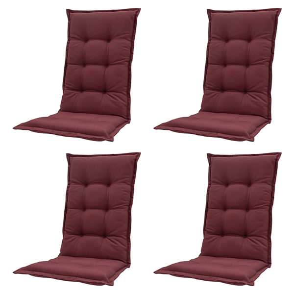 Gartenstuhlauflagen Panama bordeaux - ca. 105x50 cm - 4er-Set
