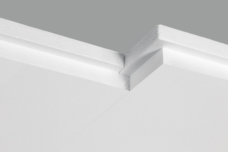 Detailaufnahme von Styropor Deckenpaneelen