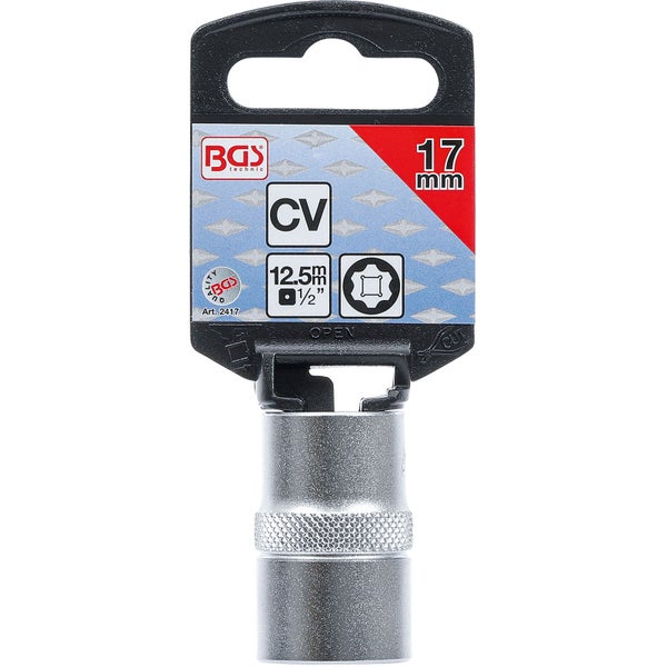 BGS Steckschlüssel-Einsatz Super Lock Antrieb Innenvierkant 12,5 mm (1/2) SW 17 mm - 2417