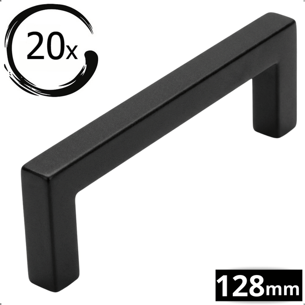 Zwanzig Stück Möbelgriffe, Stangenform, 128 mm